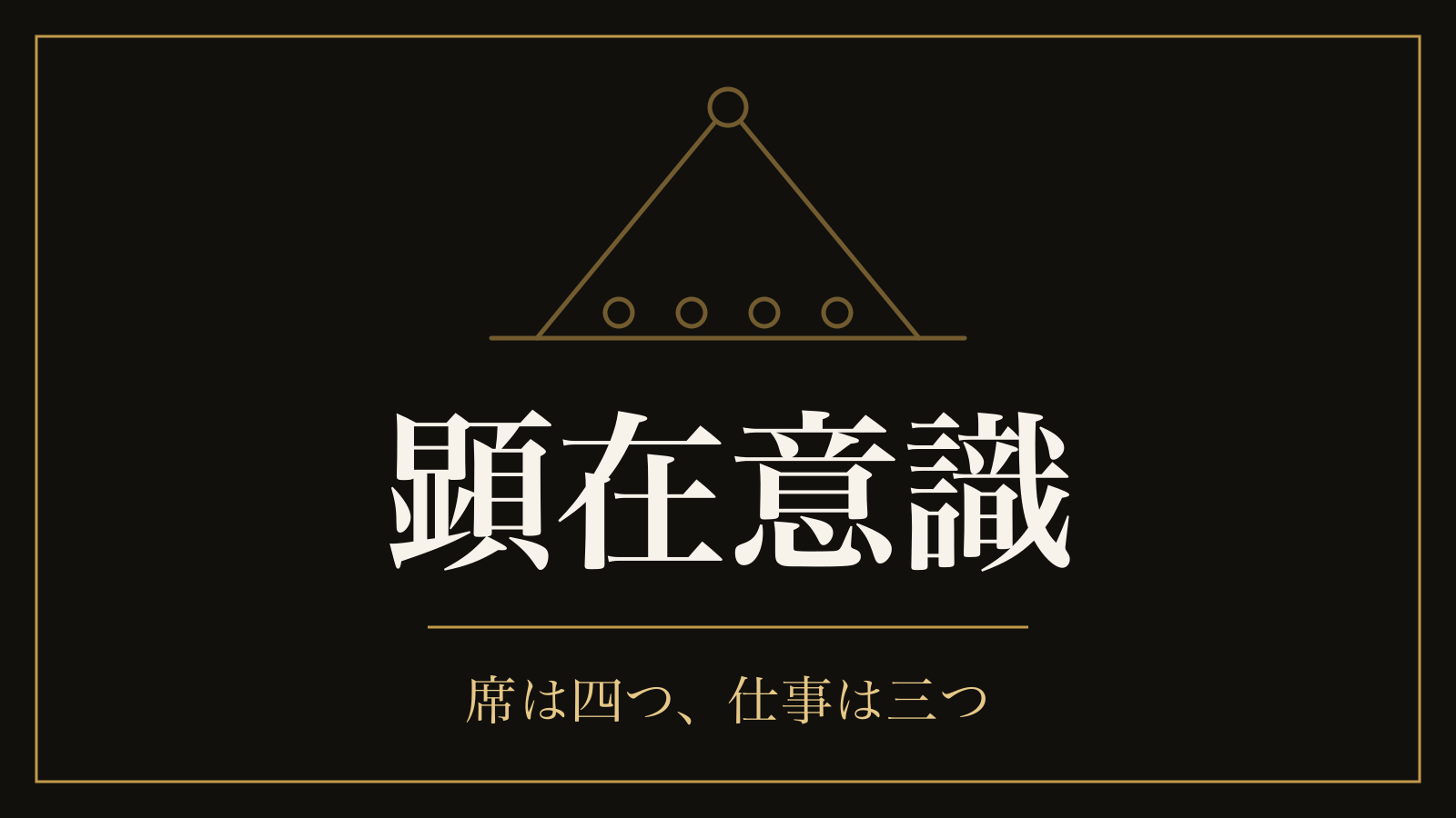 顕在意識とは|一度に持てるのは約4項目、それでもここでしかできない3つの仕事