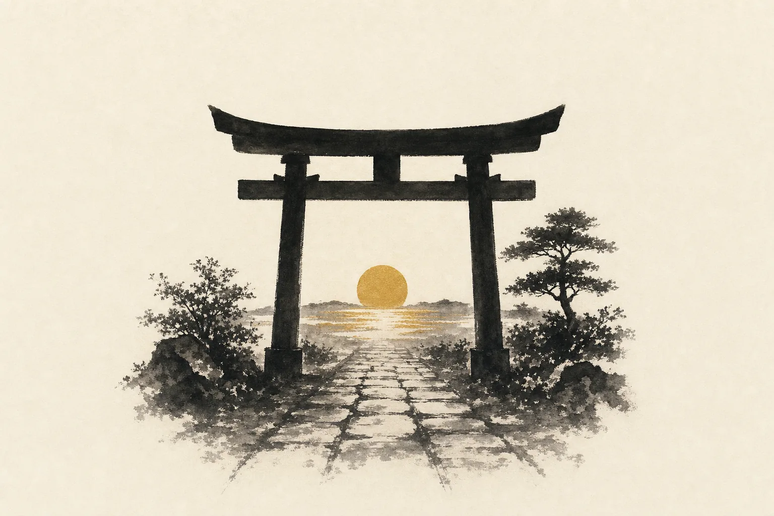 効いているのは拝殿の前ではなく、そこまでの道のり。歩きながら、今月の決め方が決まる。